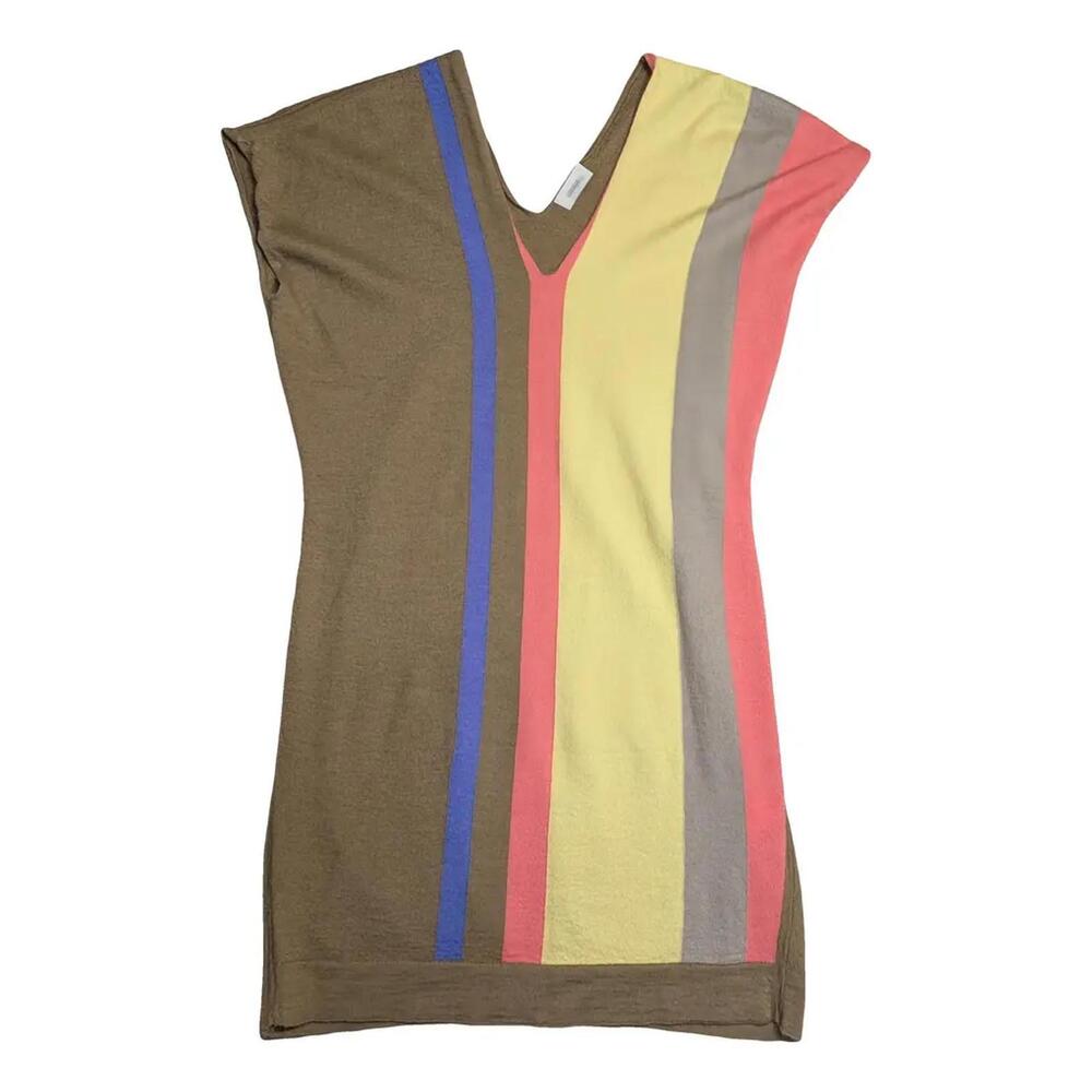 Malo Luxurious Cashmere Silk Blend Mini Colorblock Dress S